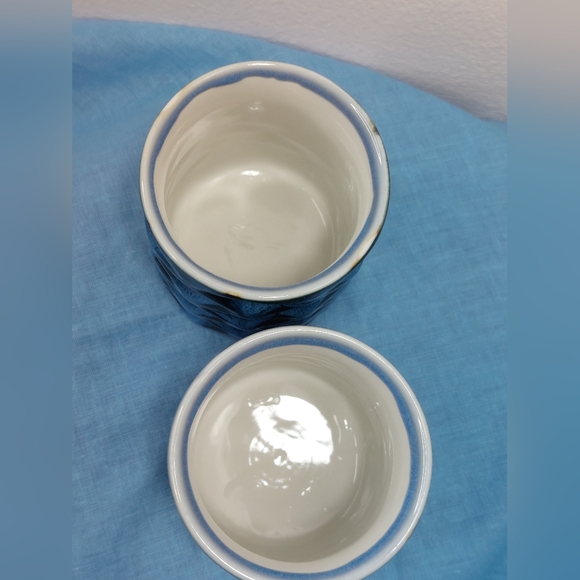 Set of 2 Textured Design Ceramic Glazed Pottery Cups - Picture 6 of 11